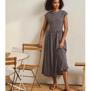 NWT Boden Easy T-shirt Dress Pink Blue Size 8 FITS LIKE A 10-12! Bump Friendly!